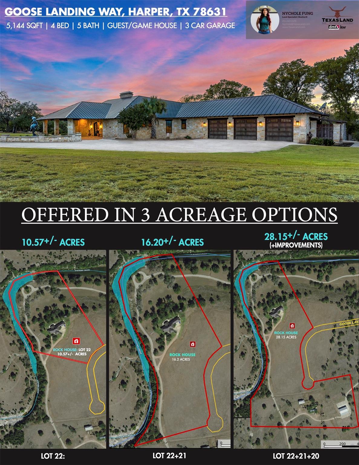 170 Goose Landing 10 57ac Way Lot 22, Harper, TX 78631