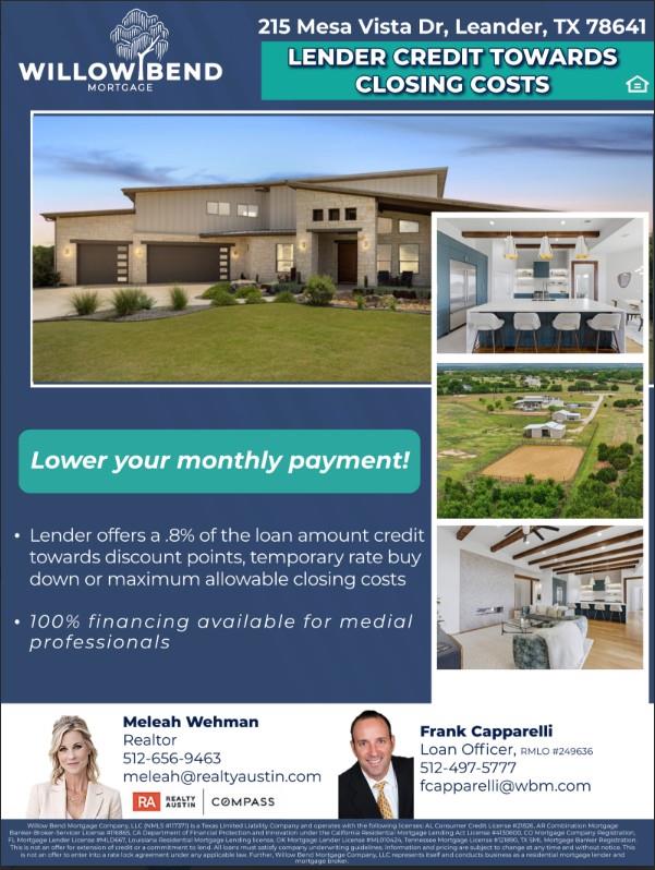 215 Mesa Vista DR, Leander, TX 78641