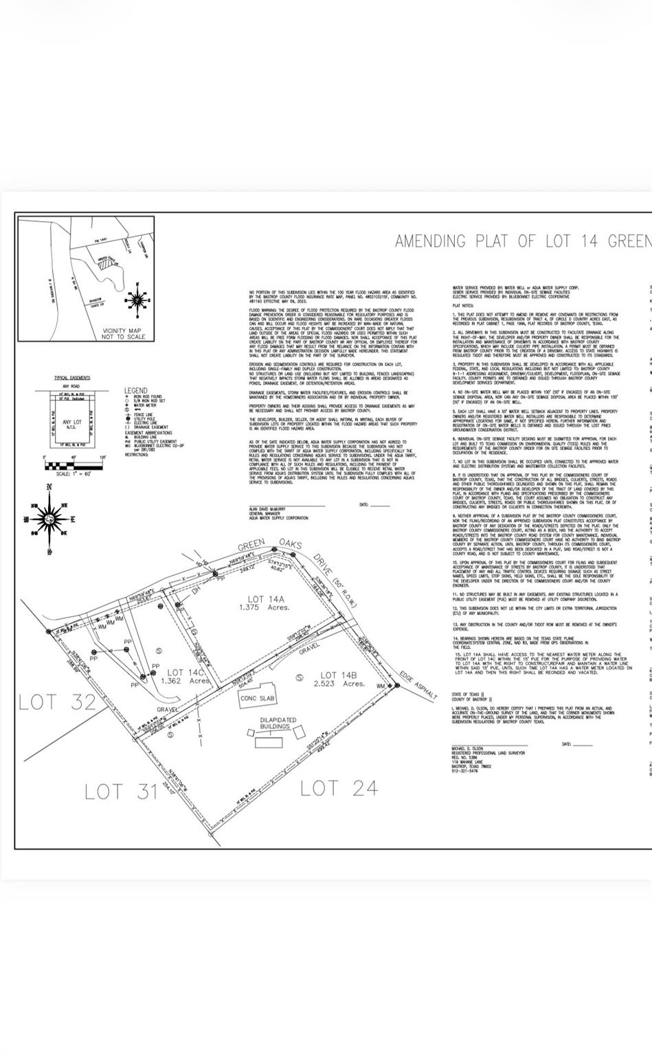 314 Green Oaks DR Lot 14-B, Bastrop, TX 78602