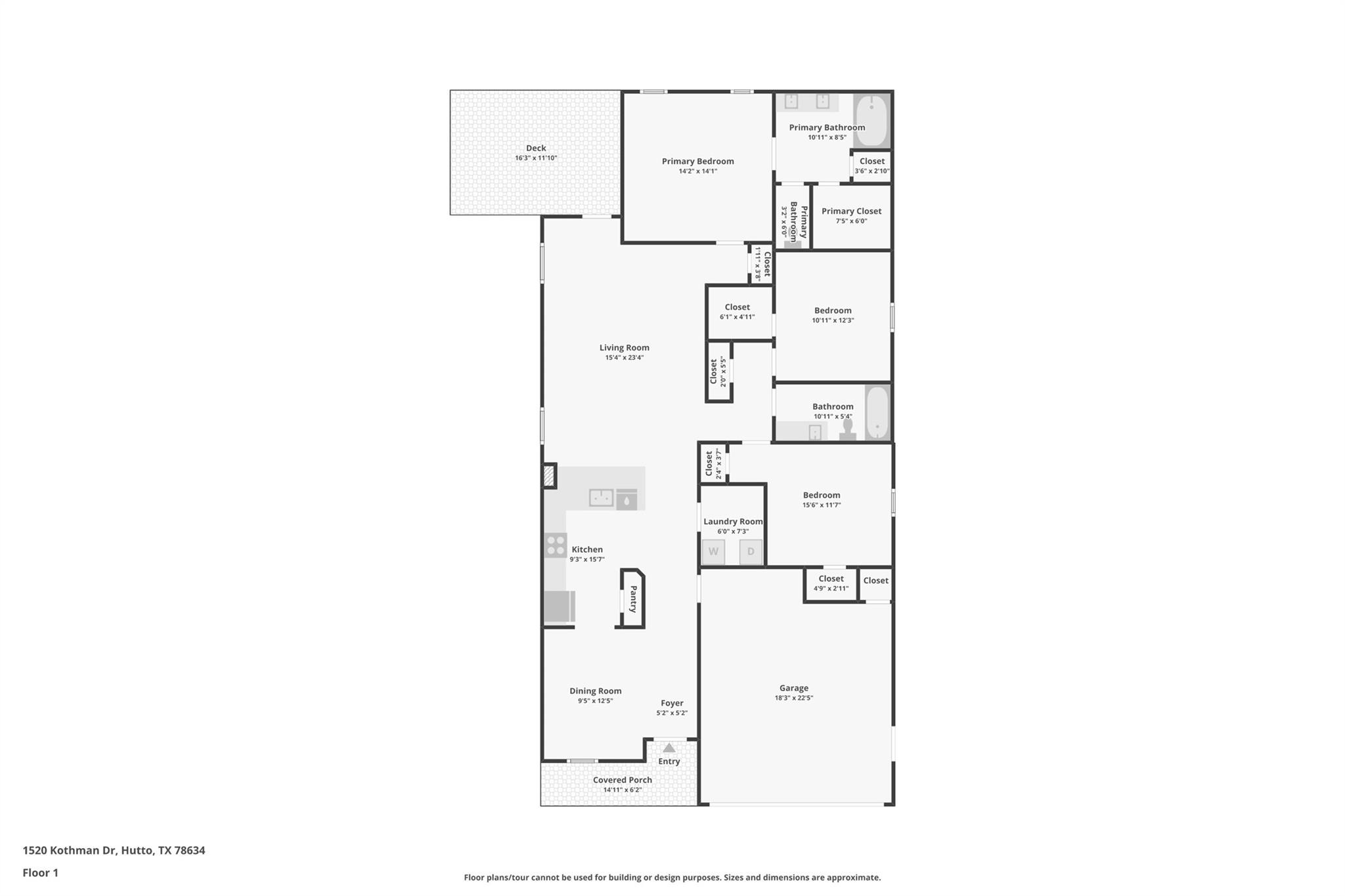 1520 Kothman DR, Hutto, TX 78634