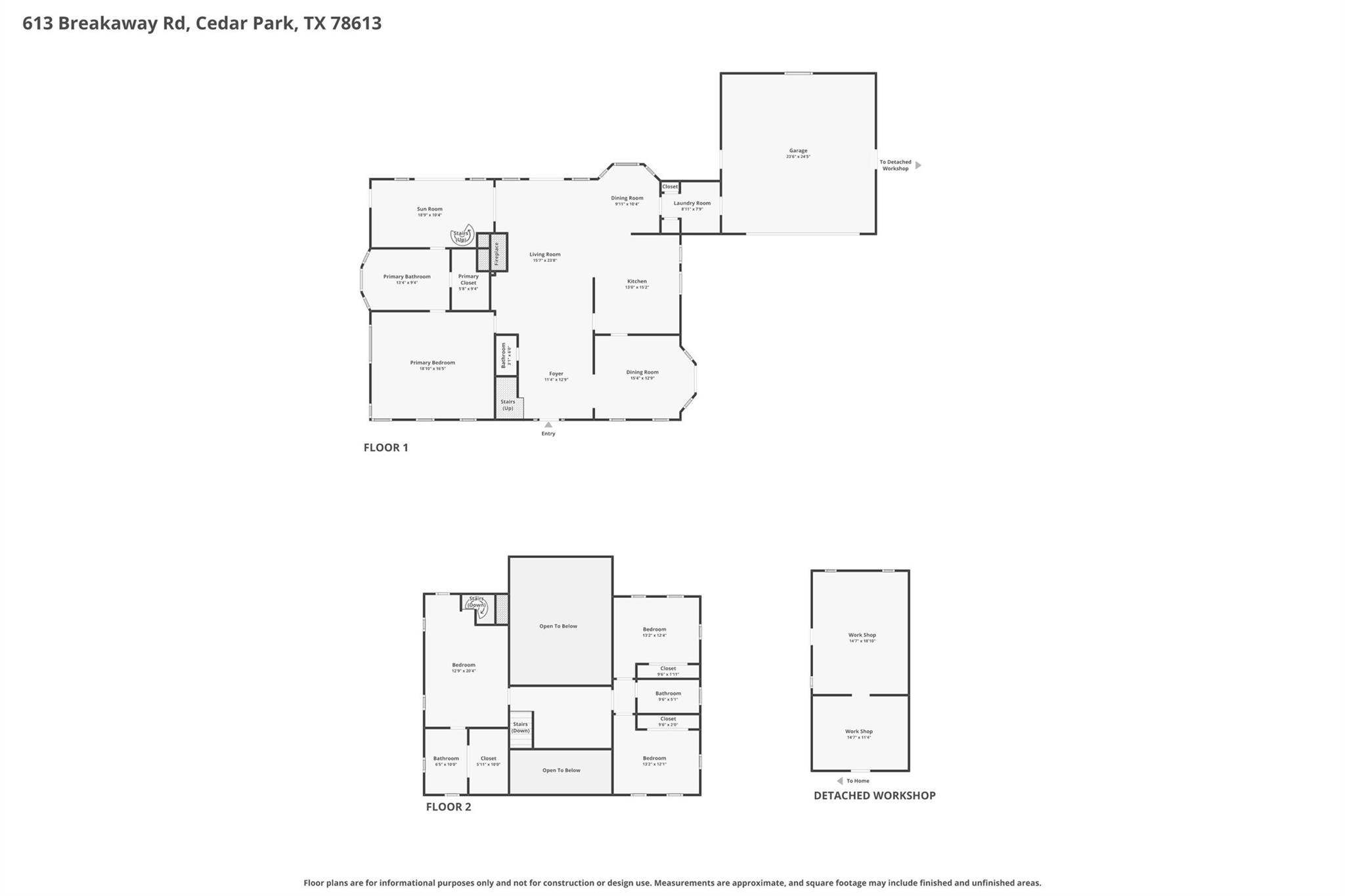 613 Breakaway RD, Cedar Park, TX 78613