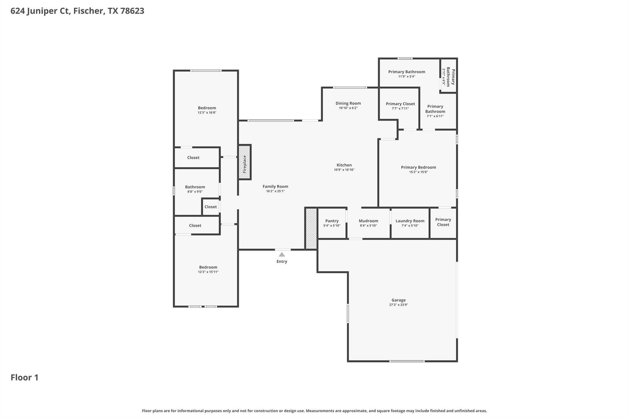 624 Juniper Ct, Fischer, TX 78623