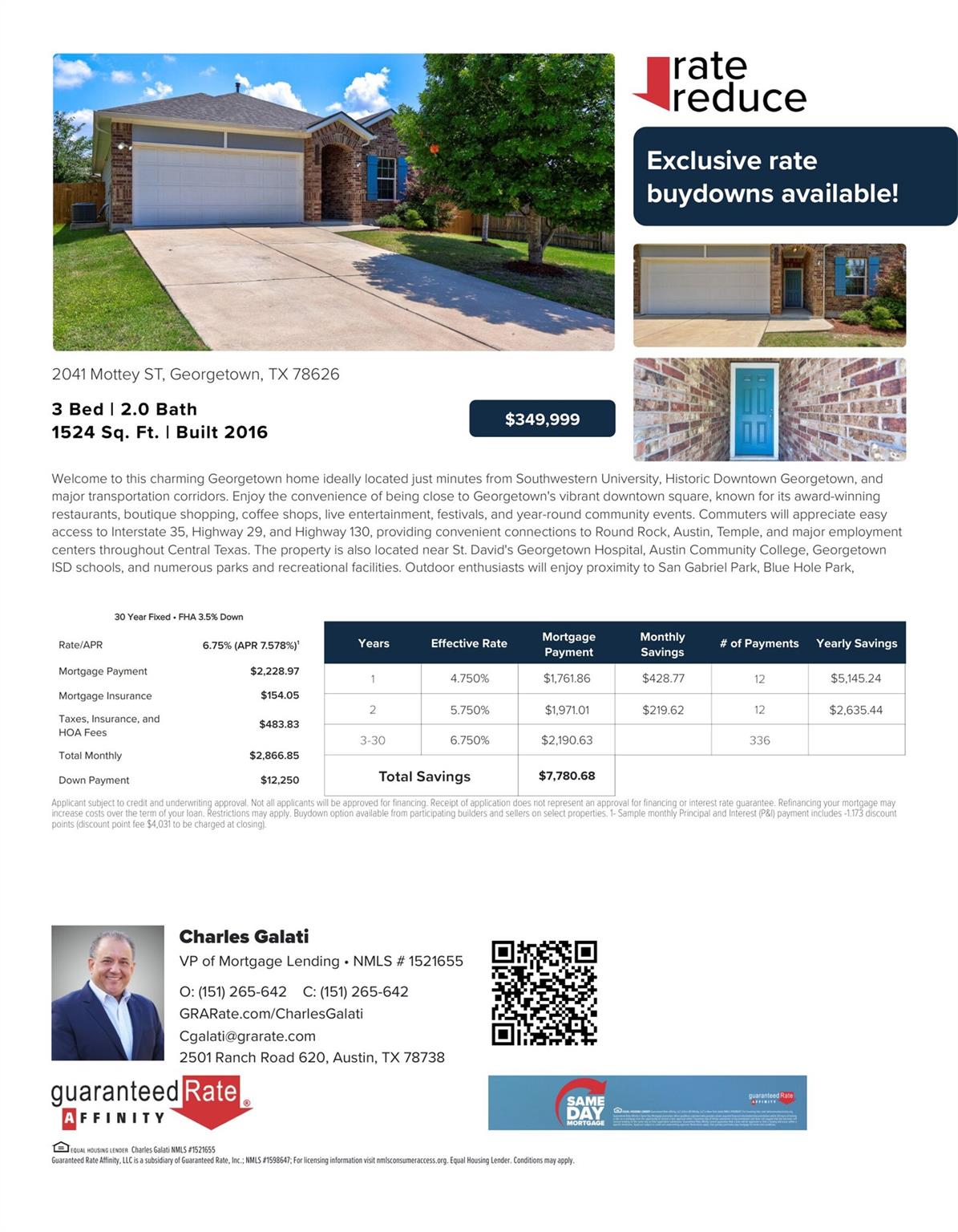 2041 Mottey ST, Georgetown, TX 78626