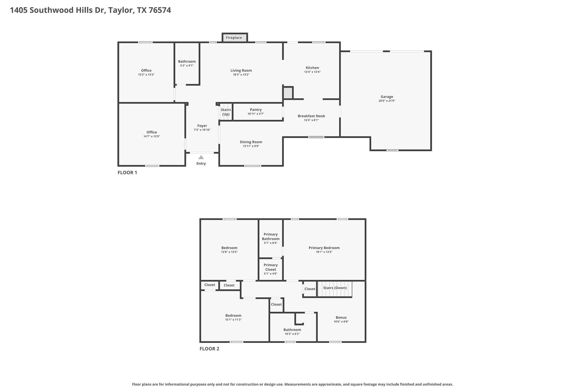 1405 Southwood Hills DR, Taylor, TX 76574