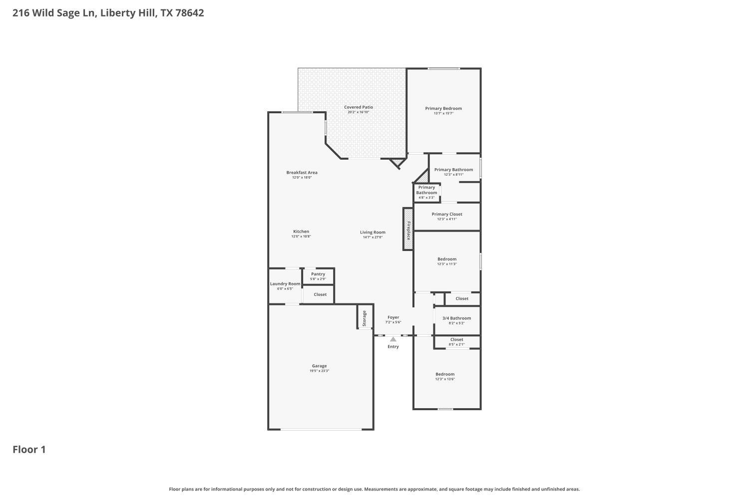 216 Wild Sage LN, Liberty Hill, TX 78642