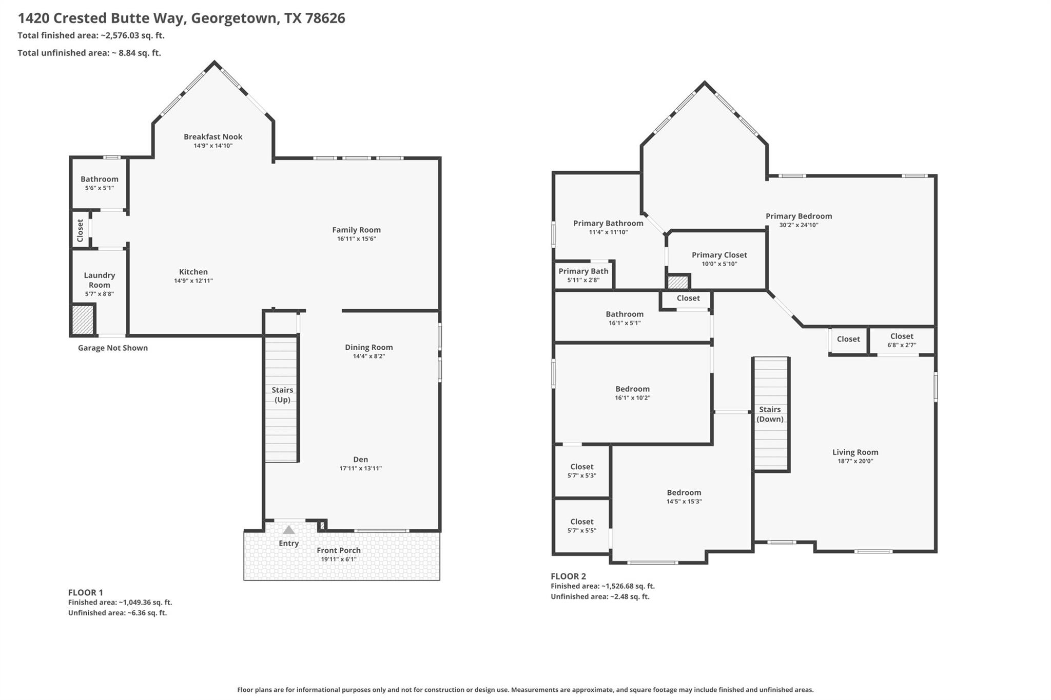 1420 Crested Butte Way, Georgetown, TX 78626