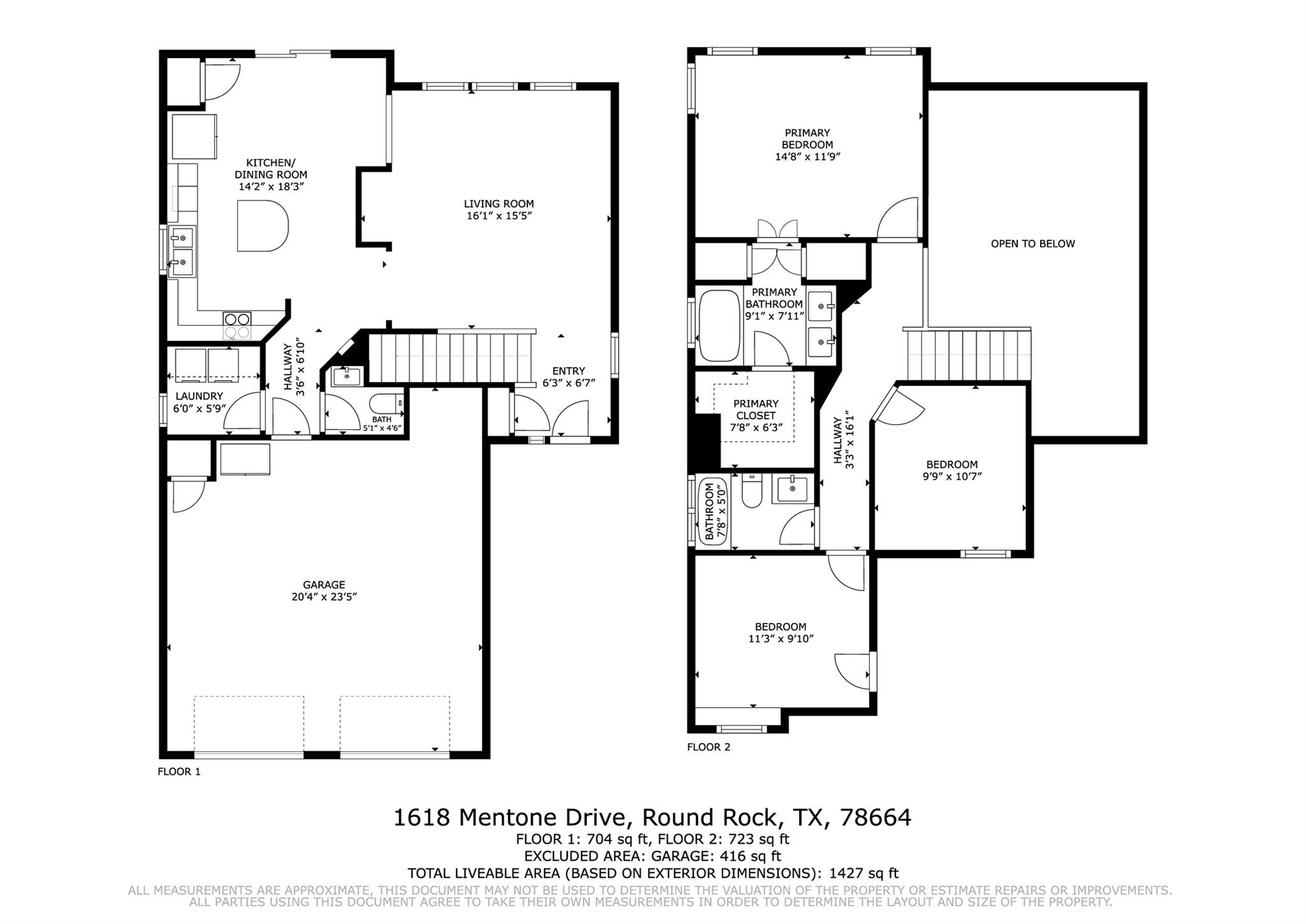 1618 Mentone DR, Round Rock, TX 78664