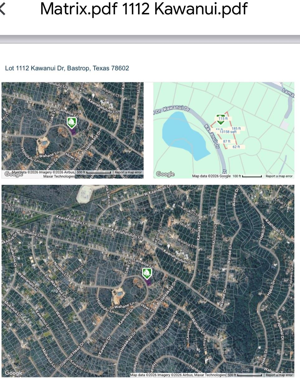 Lot 1112 Kawanui DR, Bastrop, TX 78602