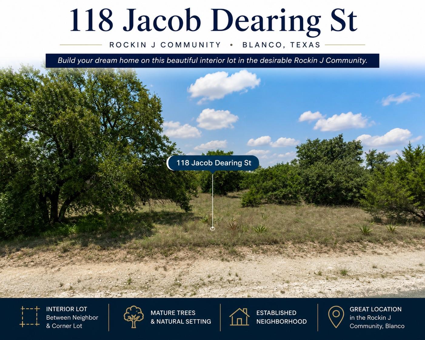 118 Jacob Dearing ST, Blanco, TX 78606