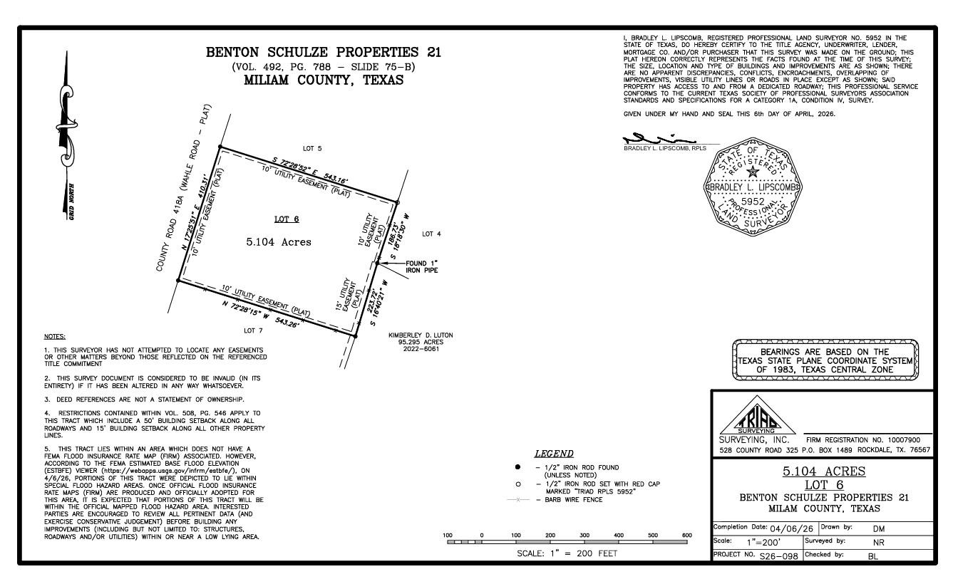 TBD Cr 418a #Wahle Road, Bartlett, TX 76511