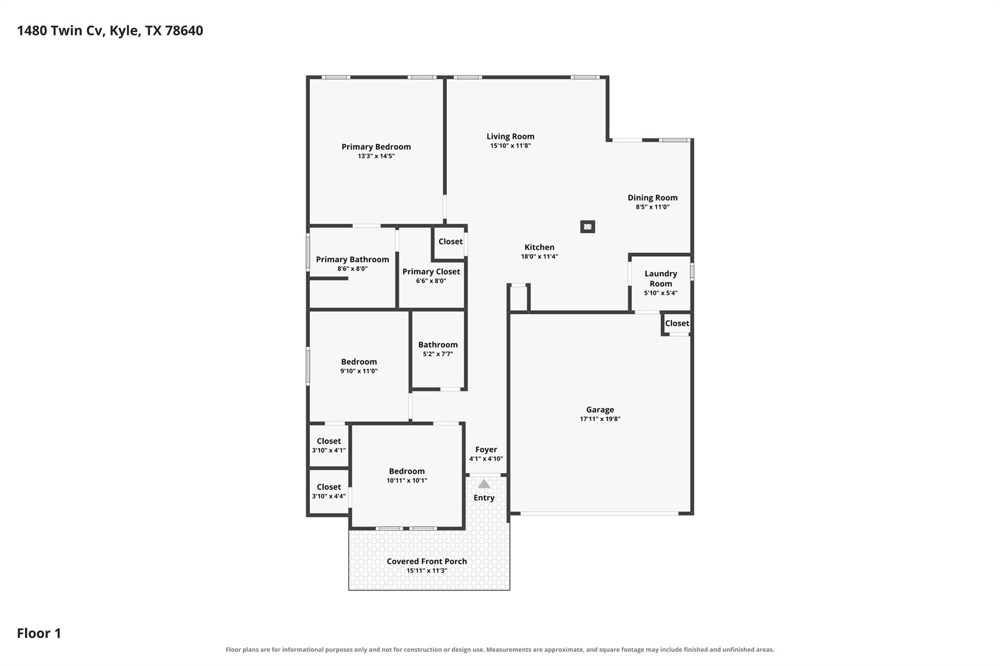 1480 Twin CV, Kyle, TX 78640