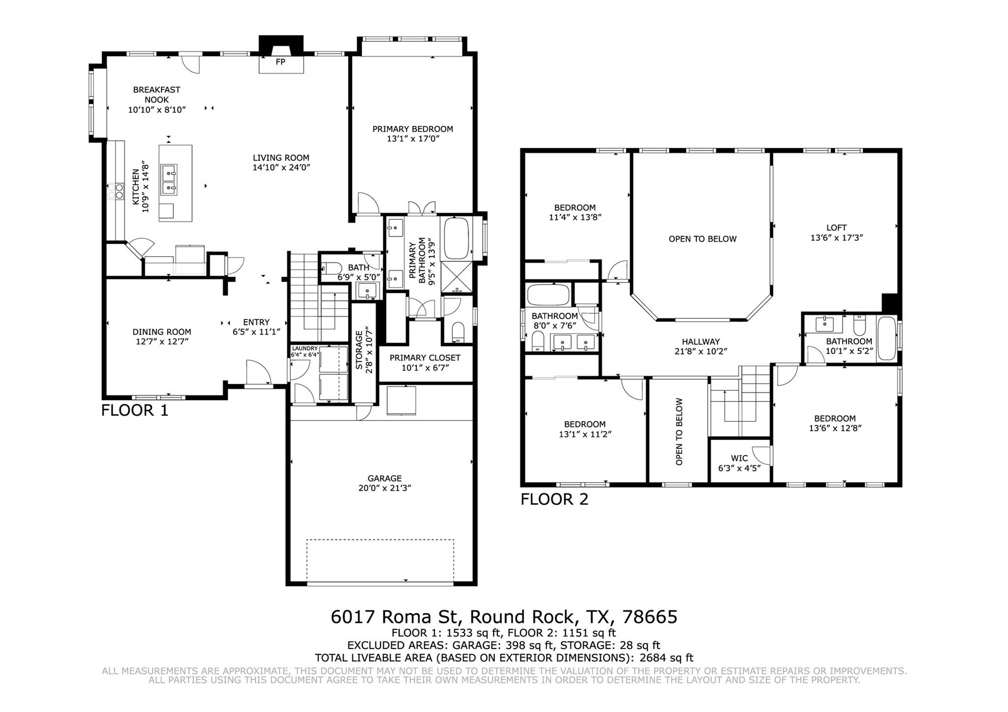 6017 Roma ST, Round Rock, TX 78665