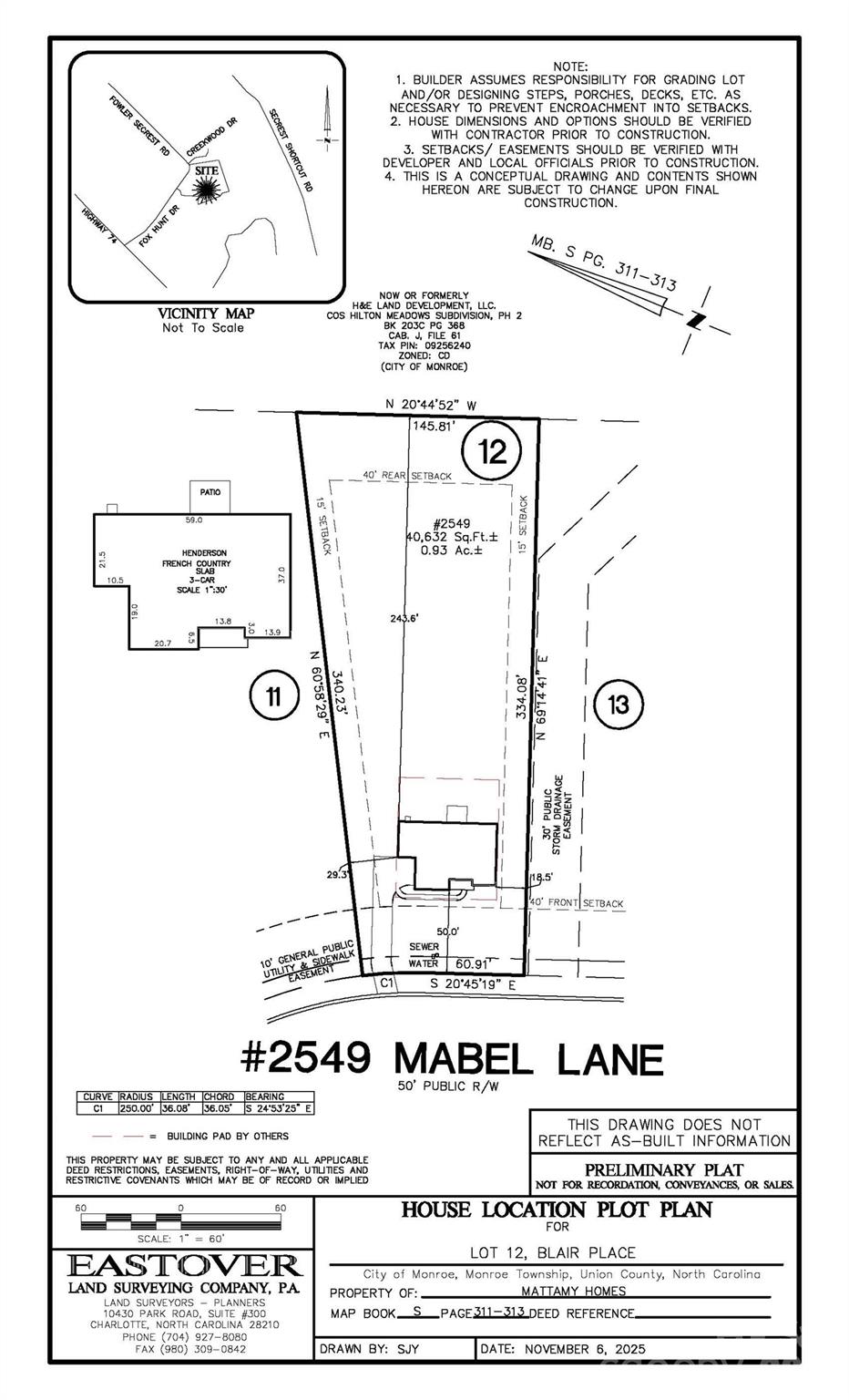2549 Mabel Ln, Monroe, NC 28110