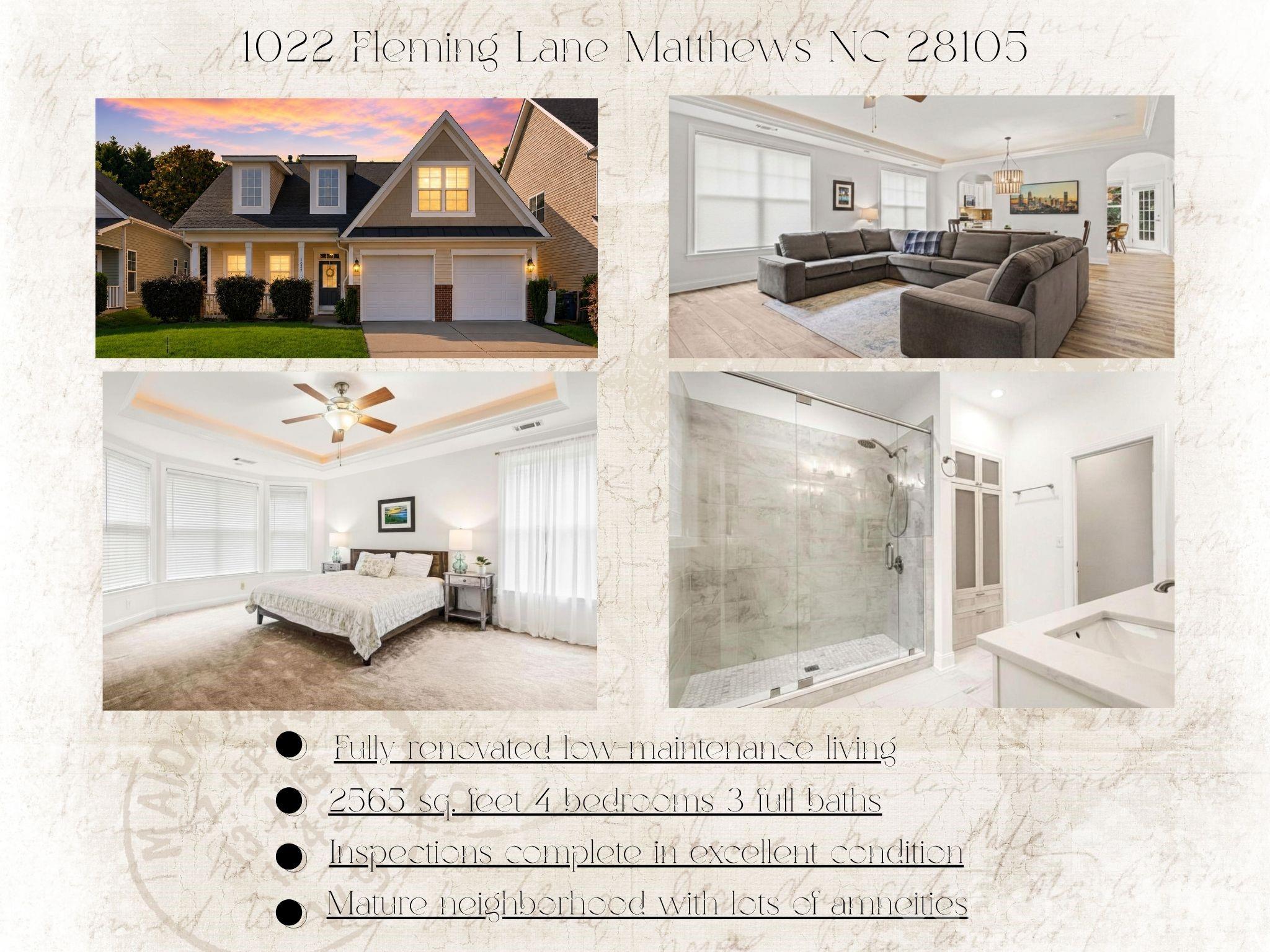 1022 Fleming Ln, Matthews, NC 28104