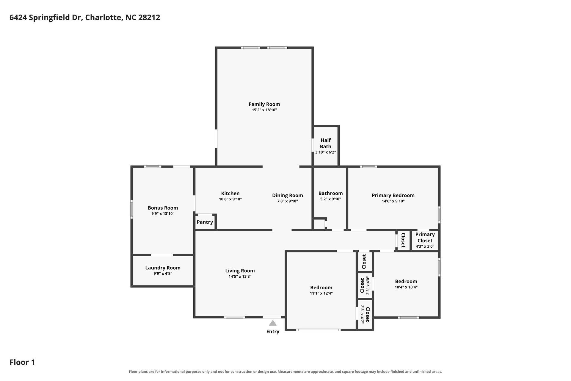 6424 Springfield Dr, Charlotte, NC 28212
