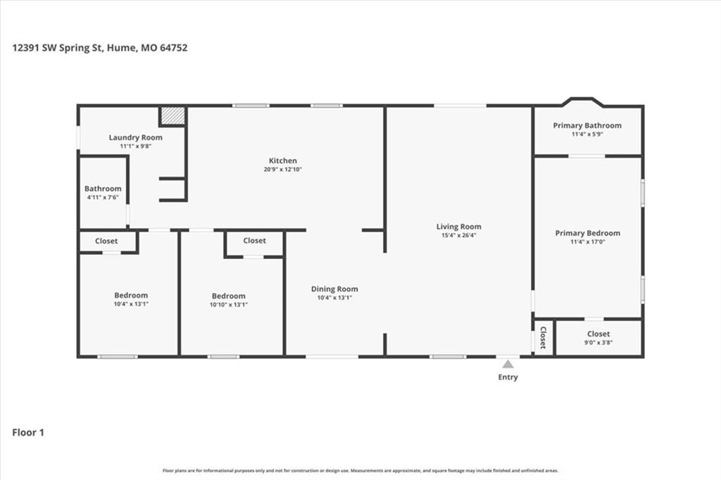 12391 SW Spring St, Hume, MO 64752