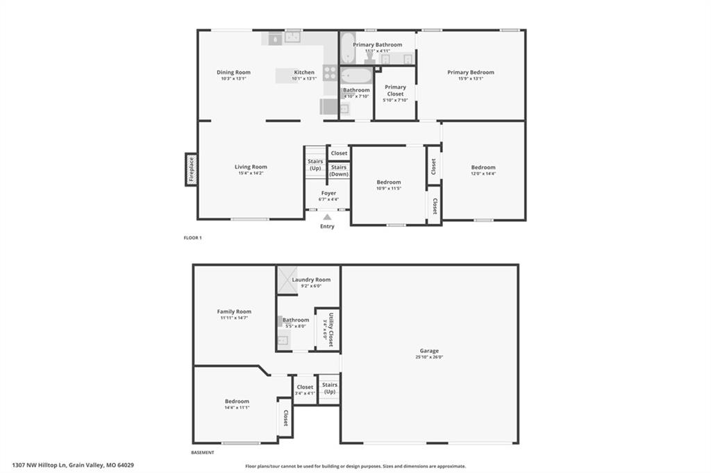 1307 NW Hilltop Ln, Grain Valley, MO 64029