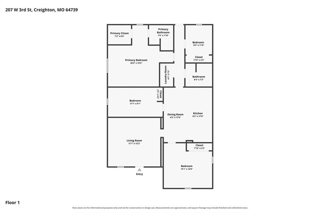 207 W 3rd St, Creighton, MO 64739