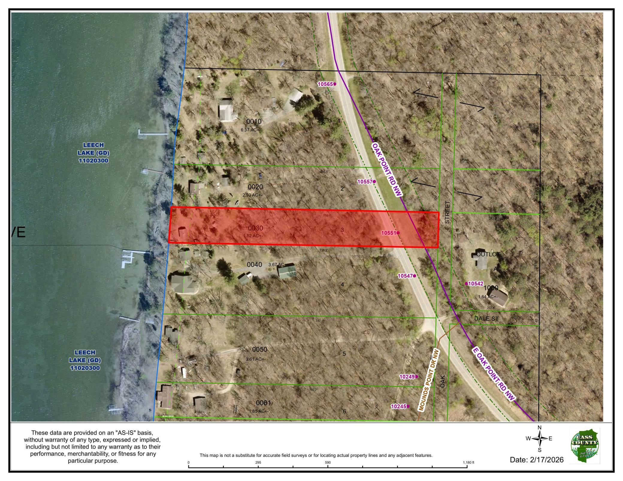 10551 Oak Point Rd NW, Cass Lake, MN 56633