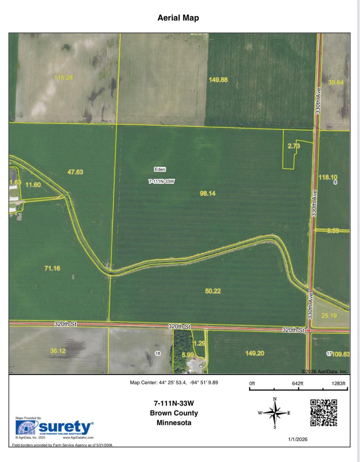 160 Acres Farmland Section 7 Brook, Morgan, MN 56266