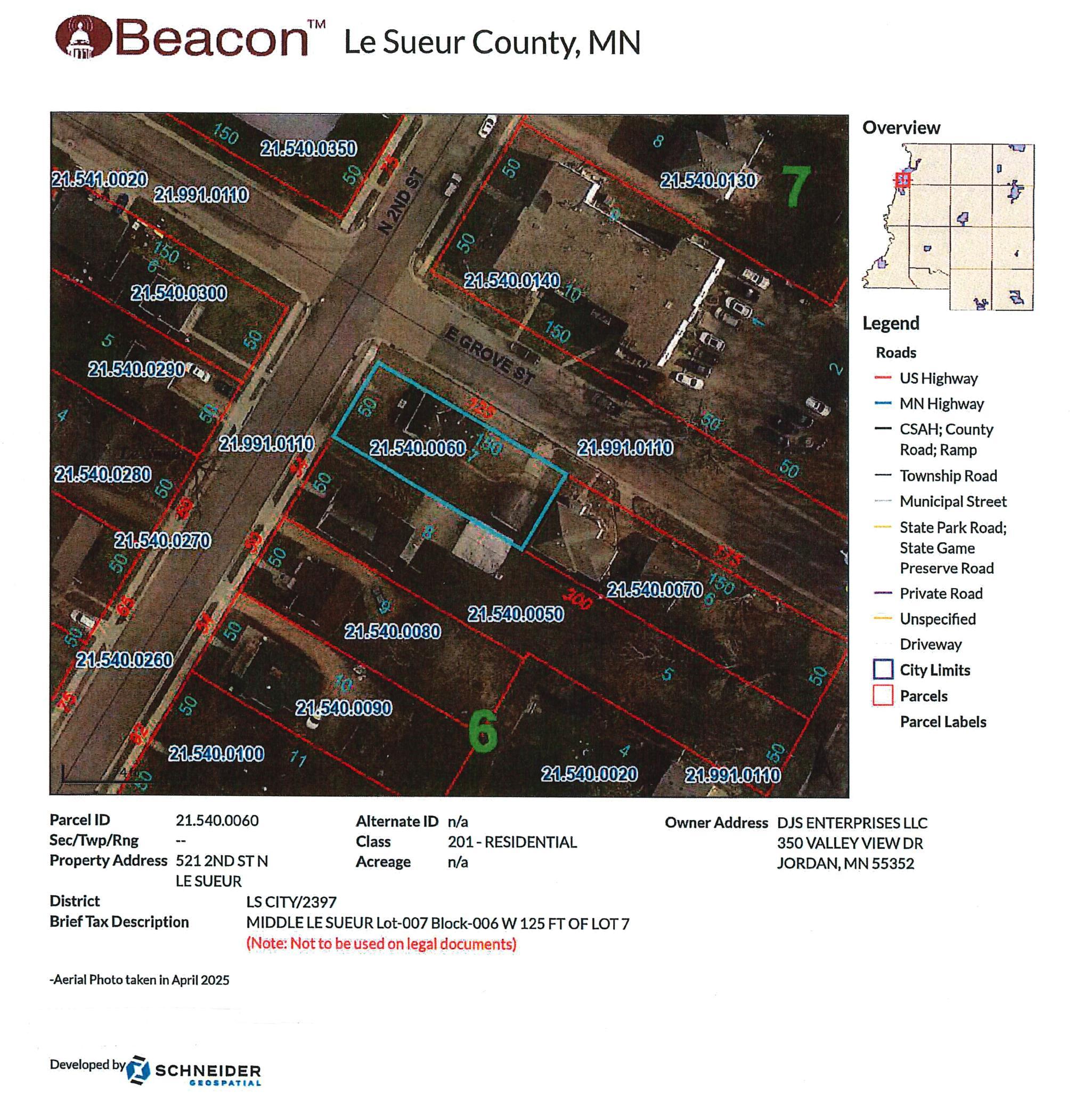 521 N 2nd St, Le Sueur, MN 56058