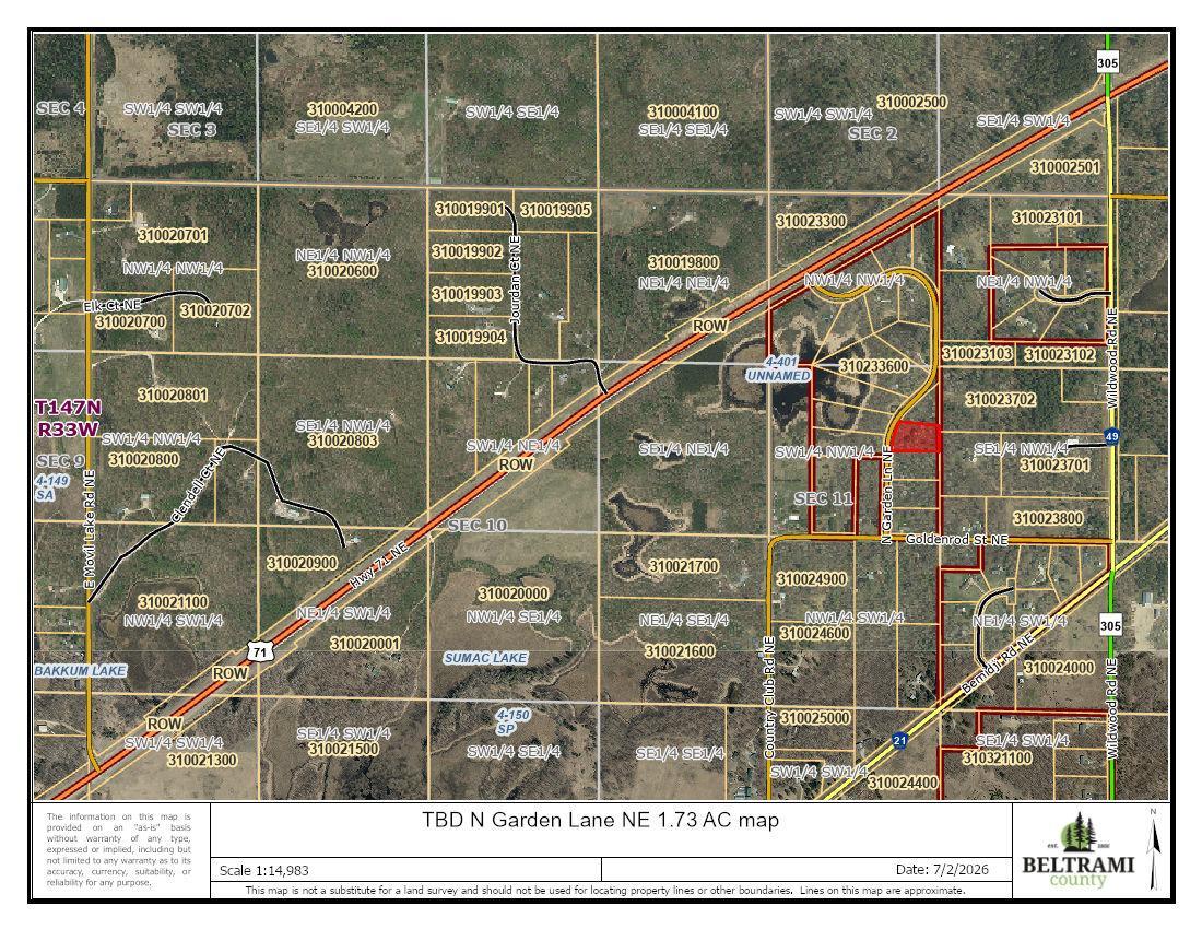 TBD 1.73ac N Garden Ln NE, Bemidji, MN 56601