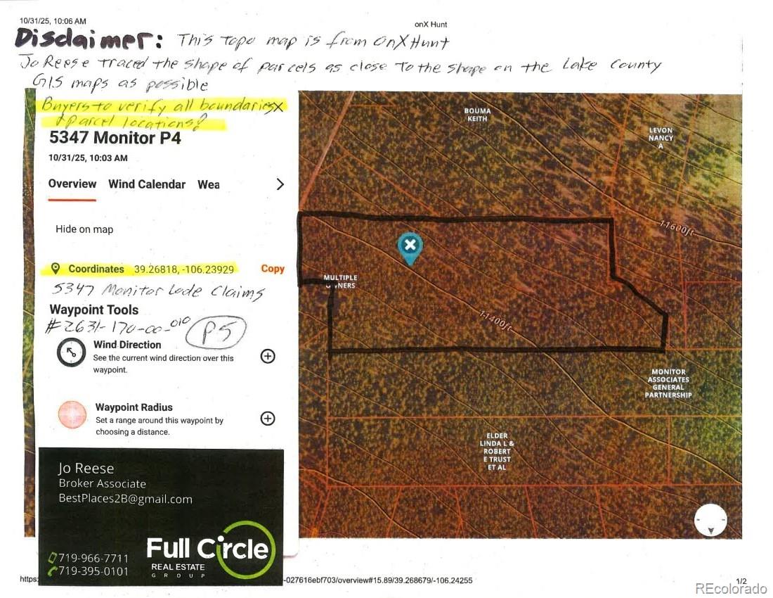 5347 Monitor Lode Claims, Leadville, CO 80461