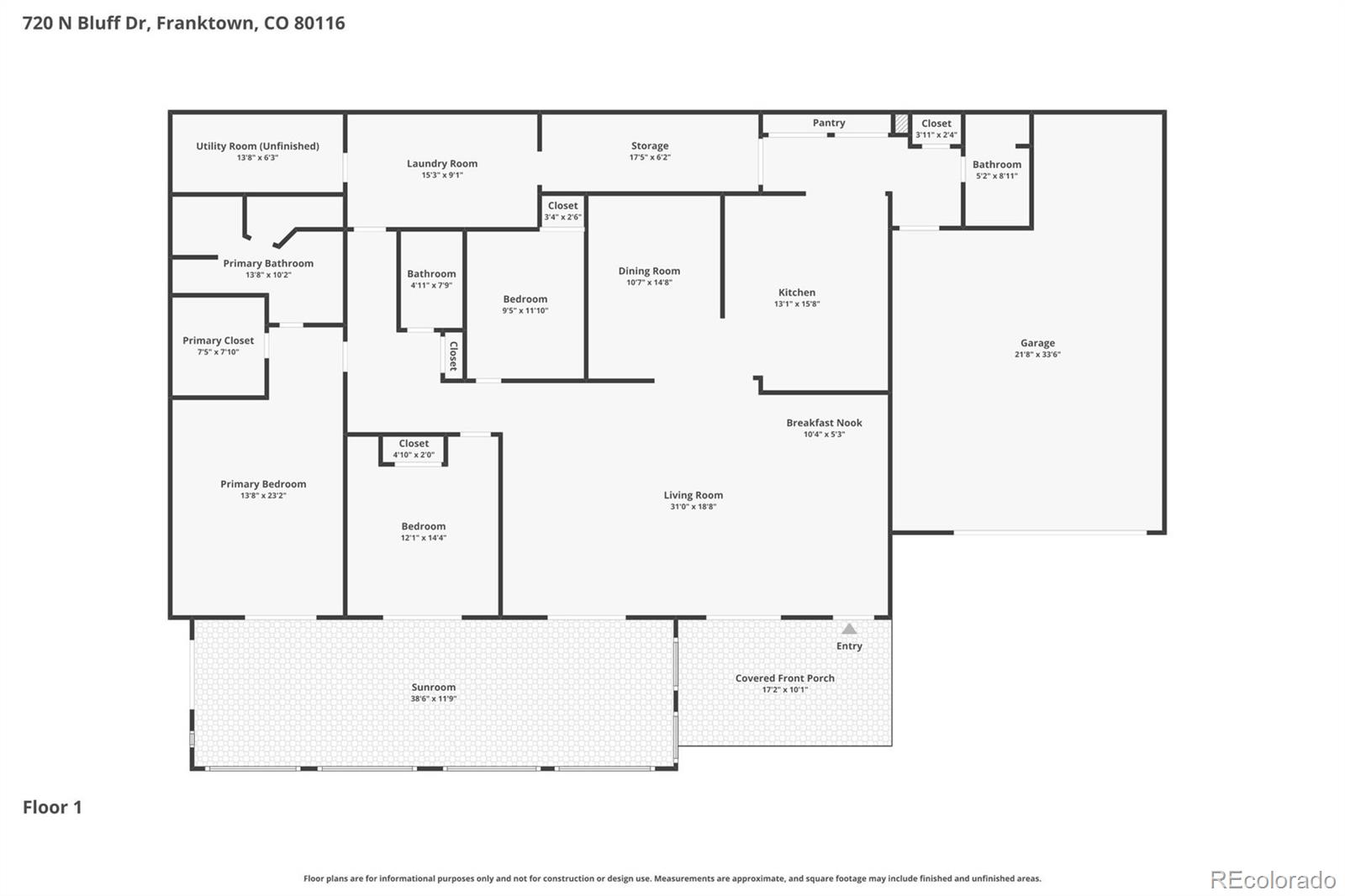 720 N Bluff Dr, Franktown, CO 80116