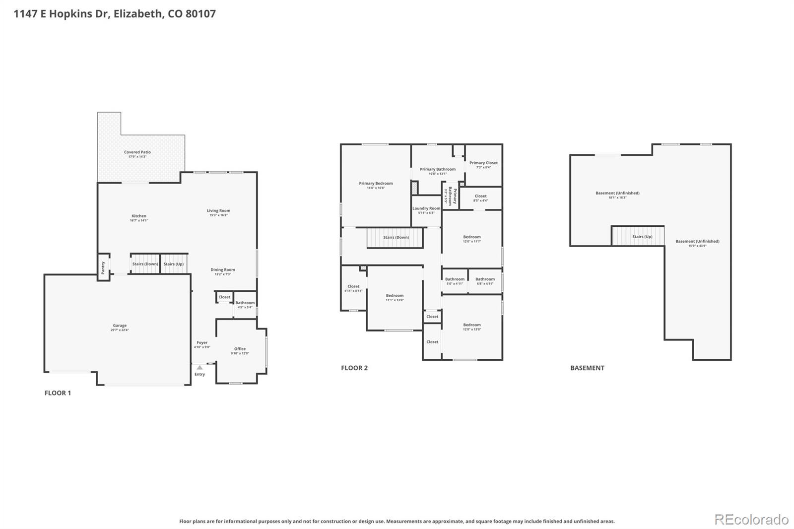 1147 E Hopkins Dr, Elizabeth, CO 80107