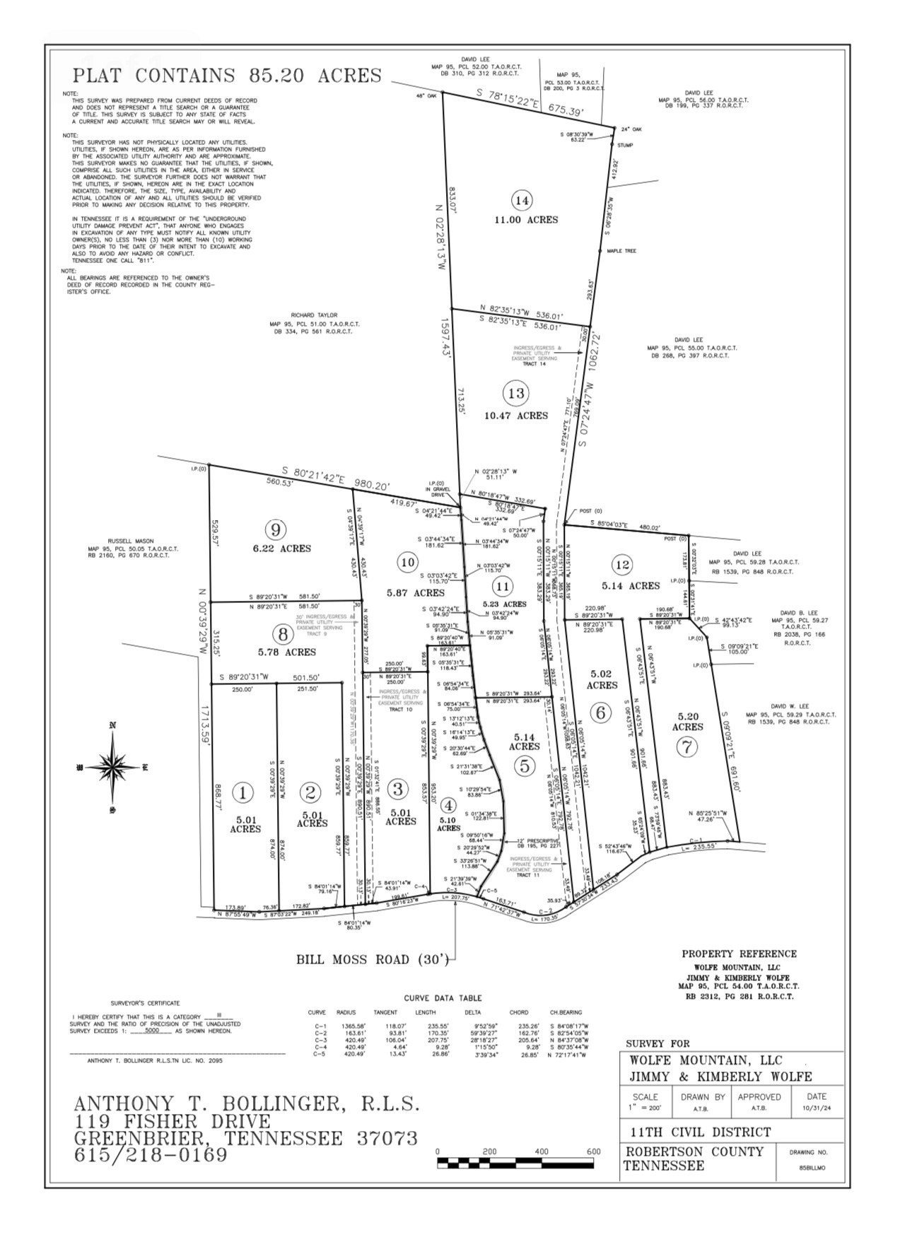 0 Bill Moss Rd Lot 14, White House, TN 37188