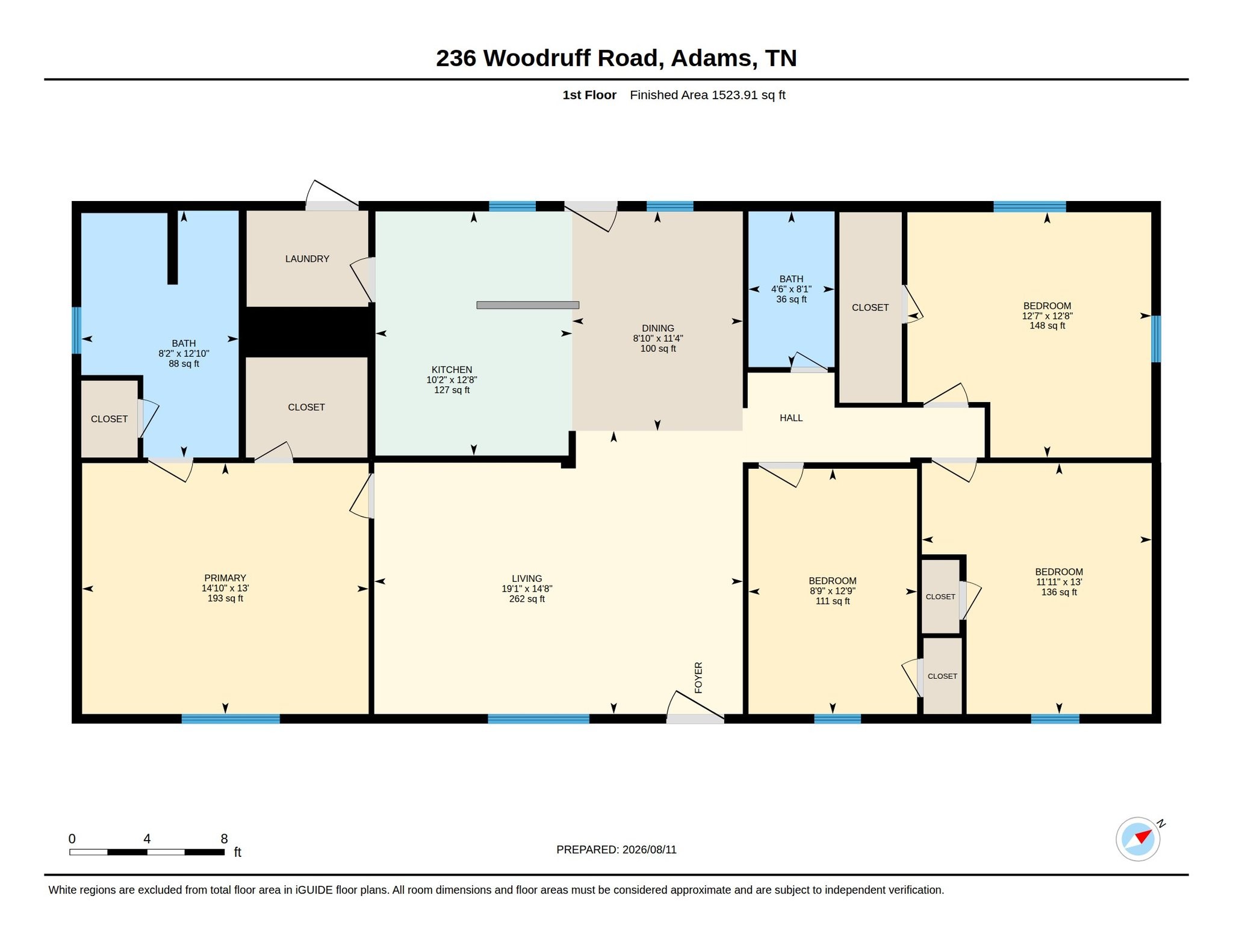 236 Woodruff Rd, Adams, TN 37010