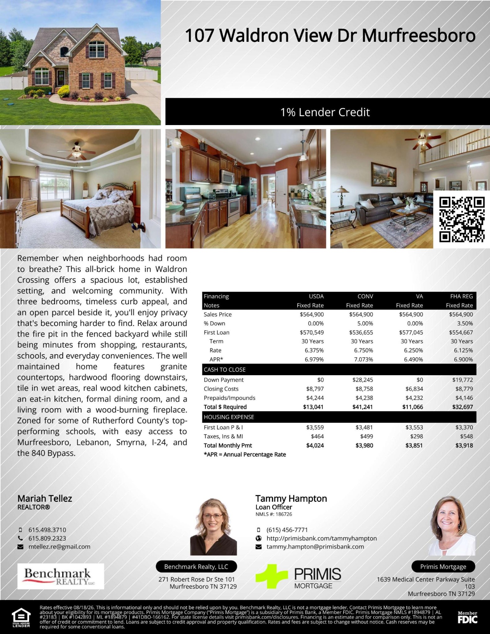 107 Waldron View Dr, Murfreesboro, TN 37130