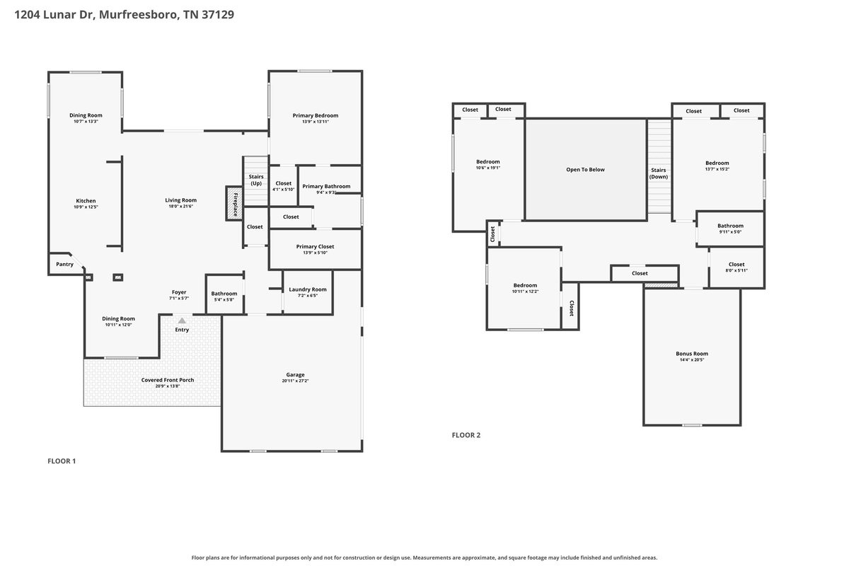 1204 Lunar Dr, Murfreesboro, TN 37129