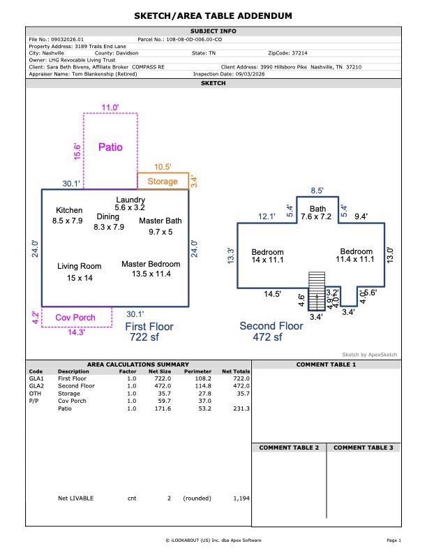3189 Trails End Ln, Nashville, TN 37214